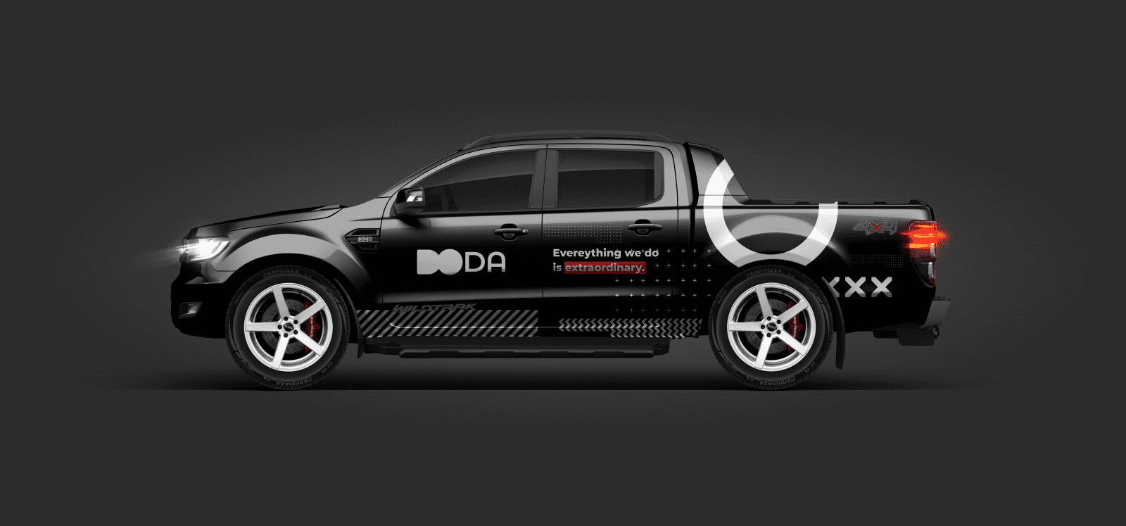 Vehicle branding. Do Digital Agency graphic design for vehicle wrap