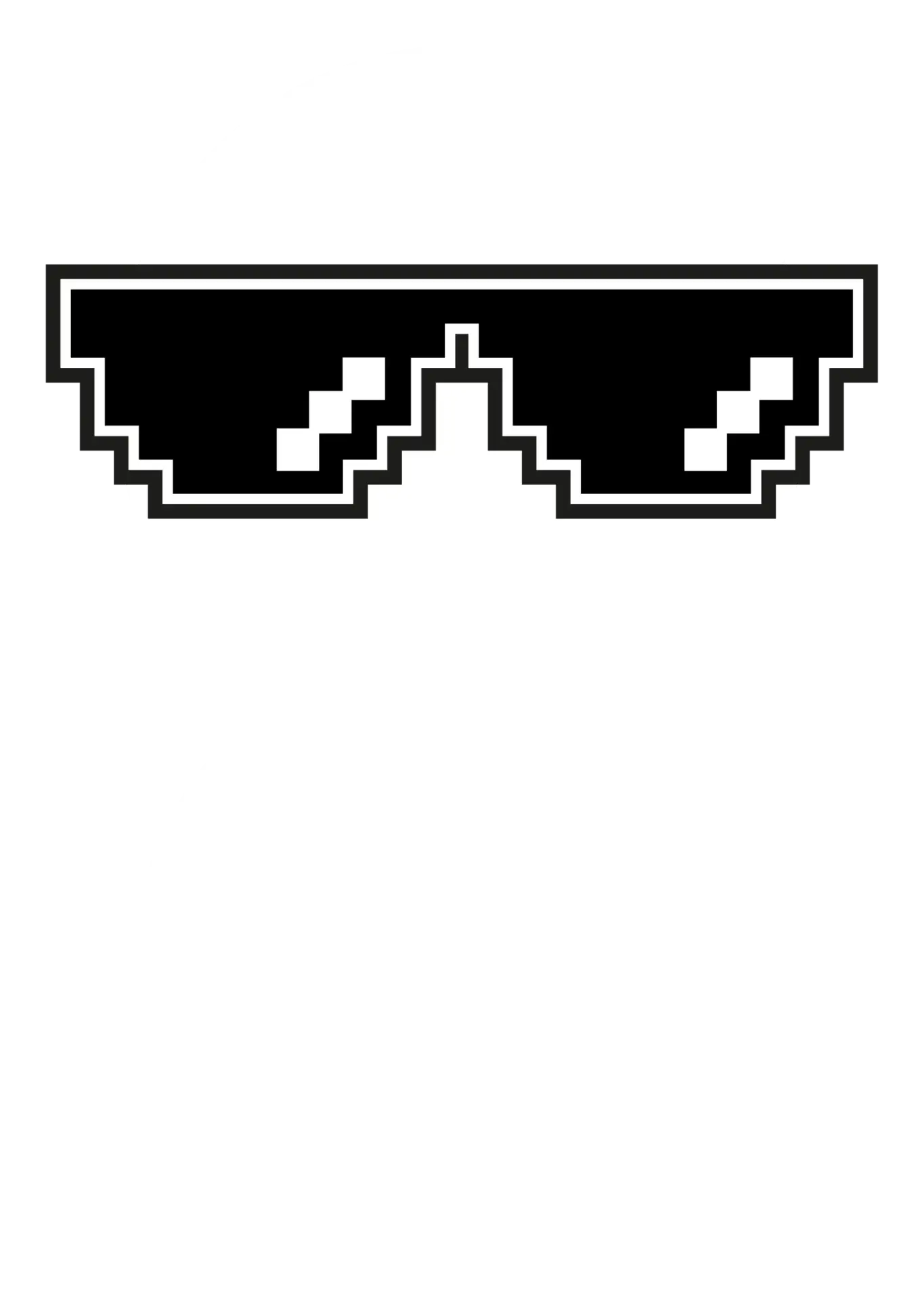 Pixelated figure with sunglasses