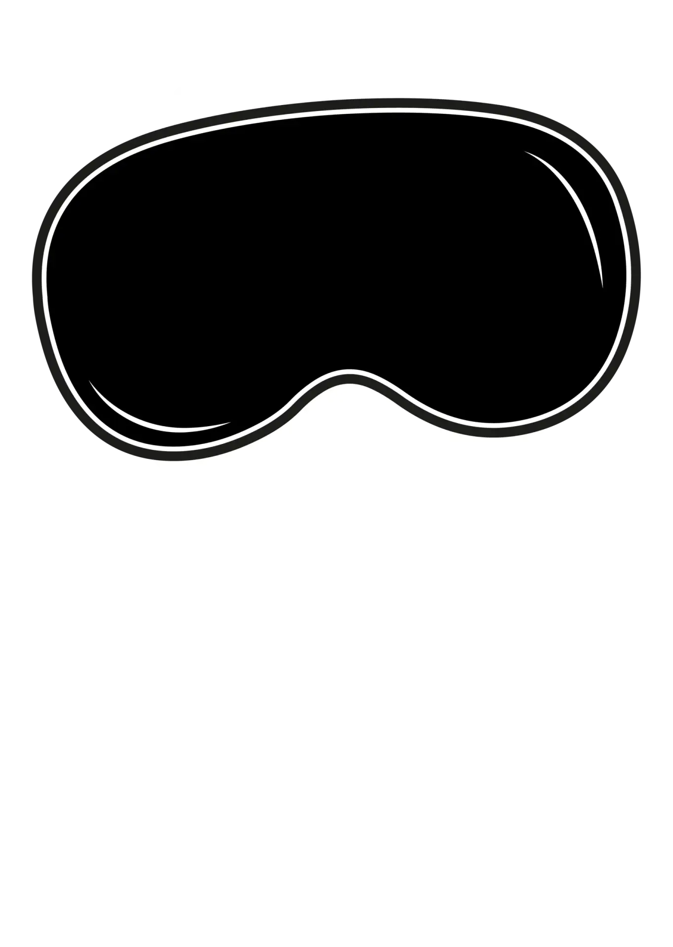 Simple illustration of a sleep mask