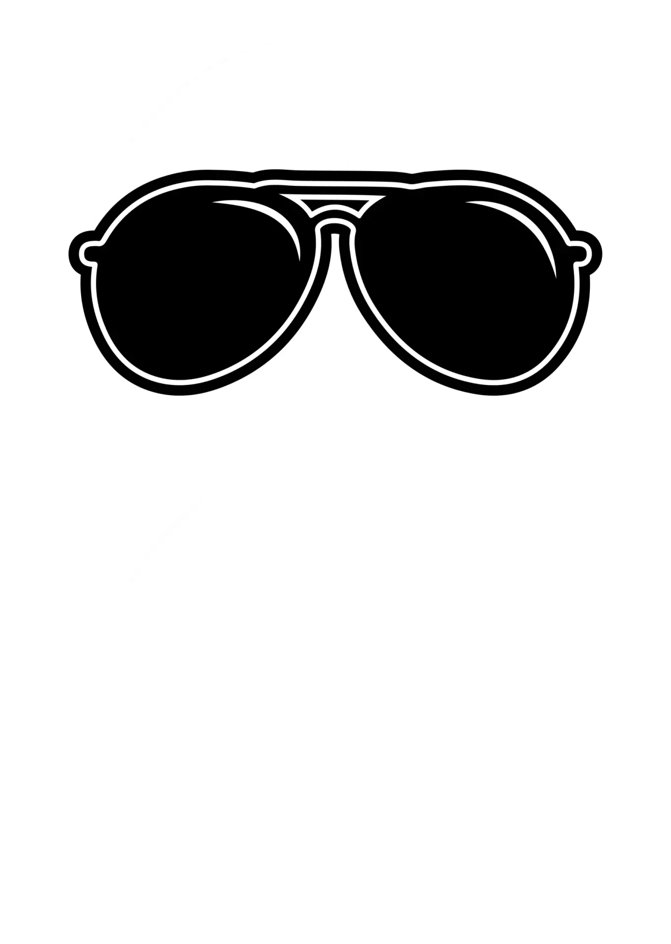 Stylized figure wearing sunglasses