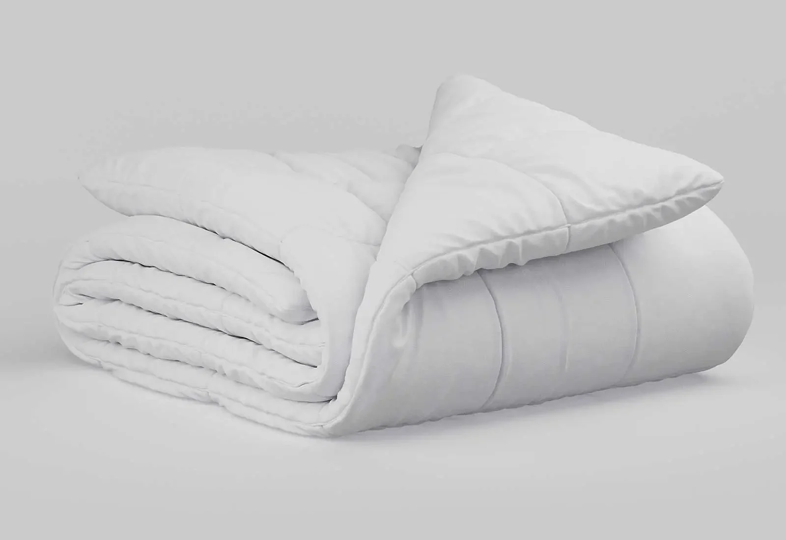 3d cgi 3d visualisation of a folded duvet