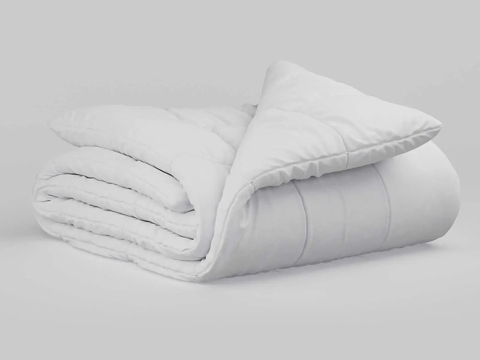 3d cgi 3d visualisation of a folded duvet