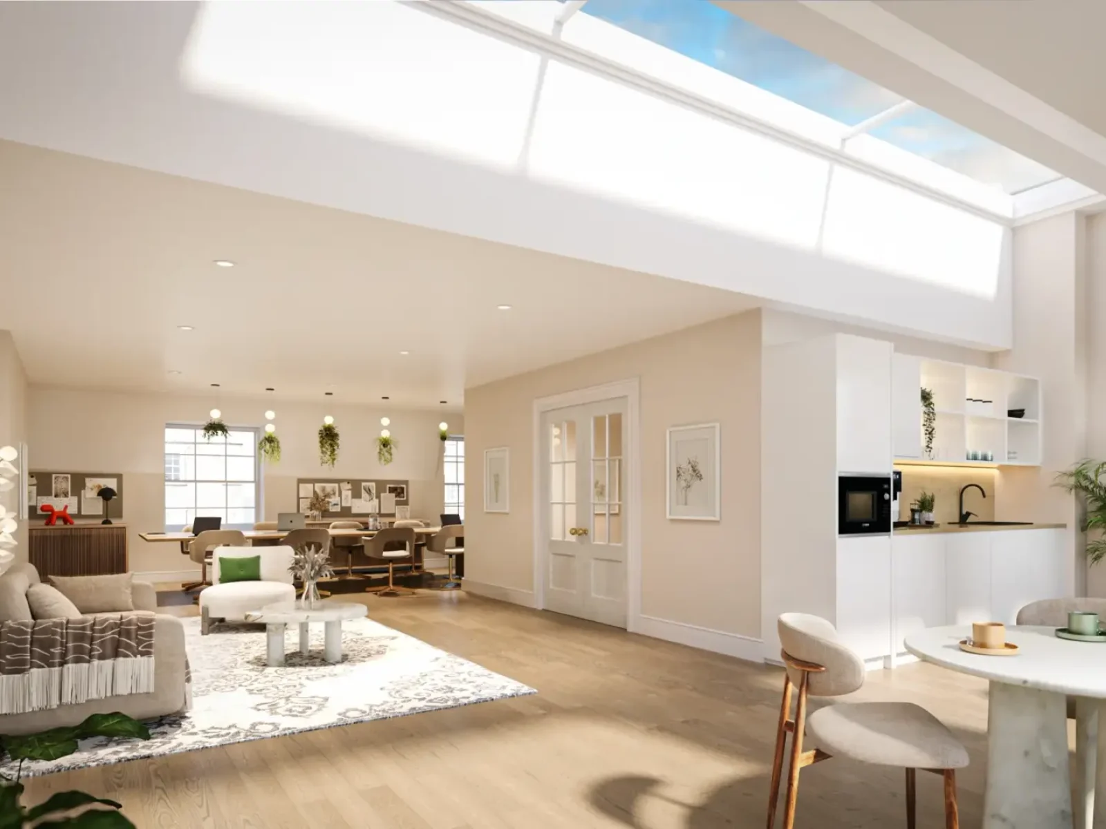 modern flat with sky light