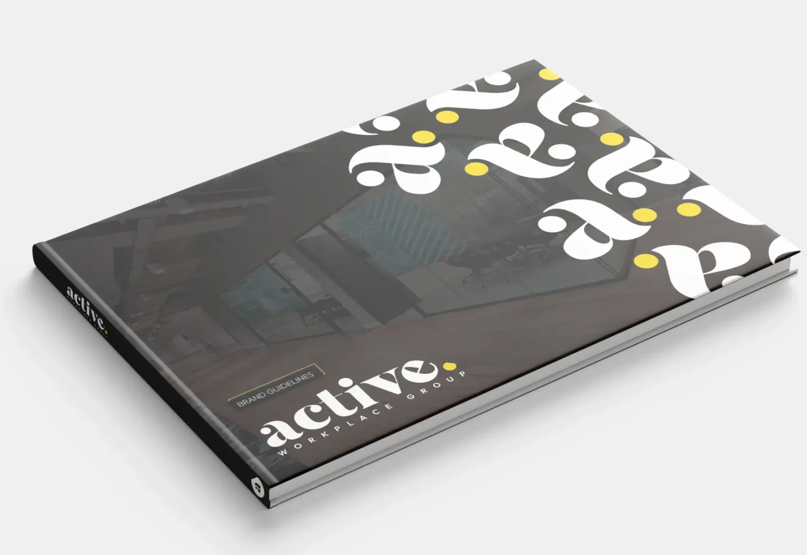 AOP | Art of the Possible Active Workplace Group Rebrand: New Logo Design Unveiled book mock up