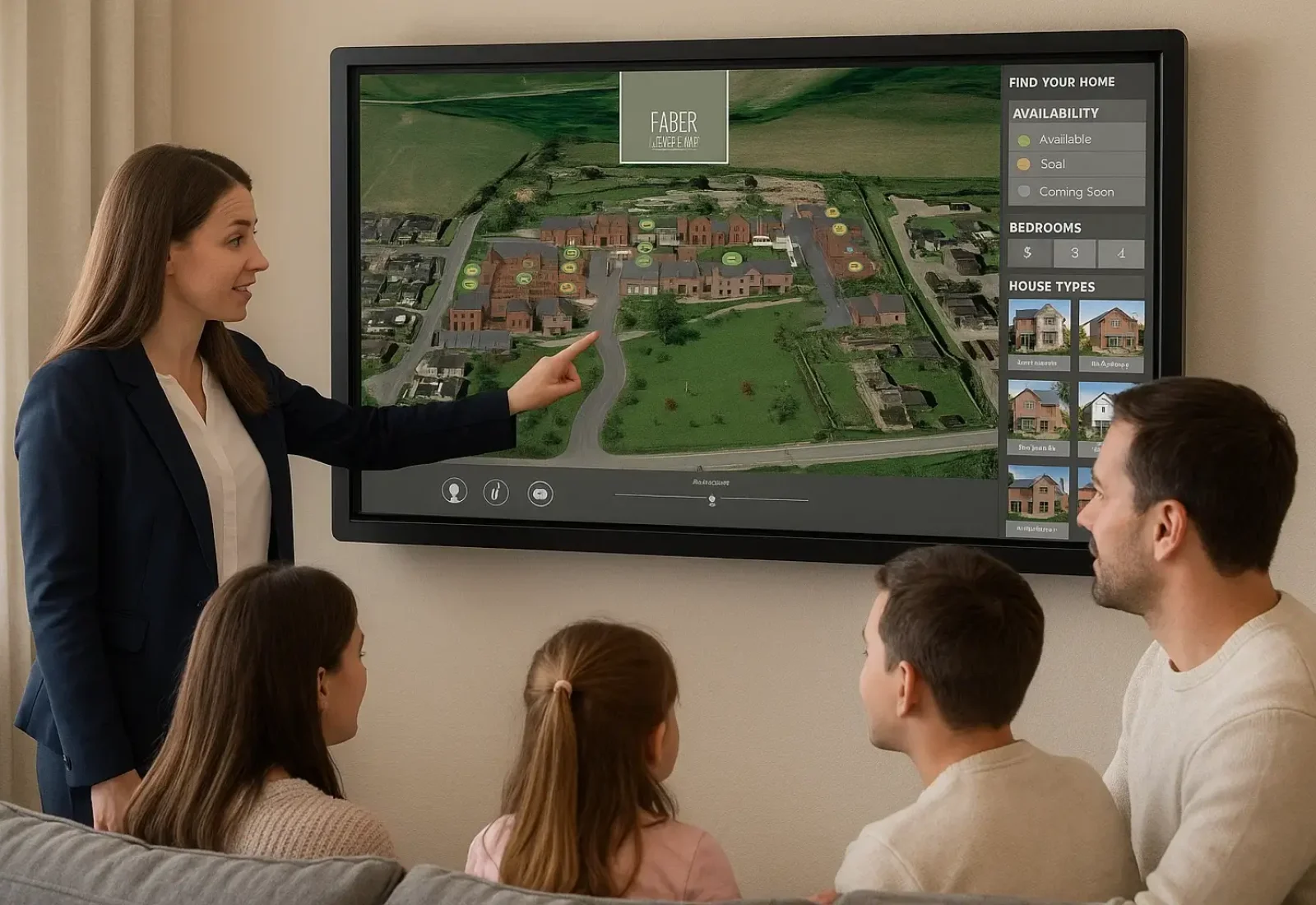 family-looking-at-homes