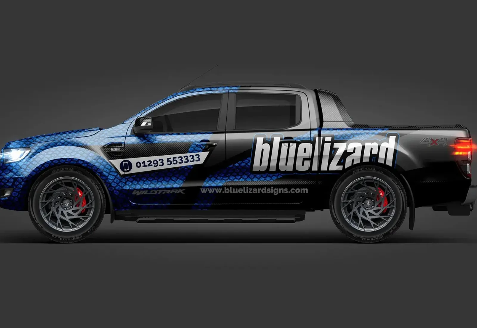 Creative | Creative Blue lizard branded truck design