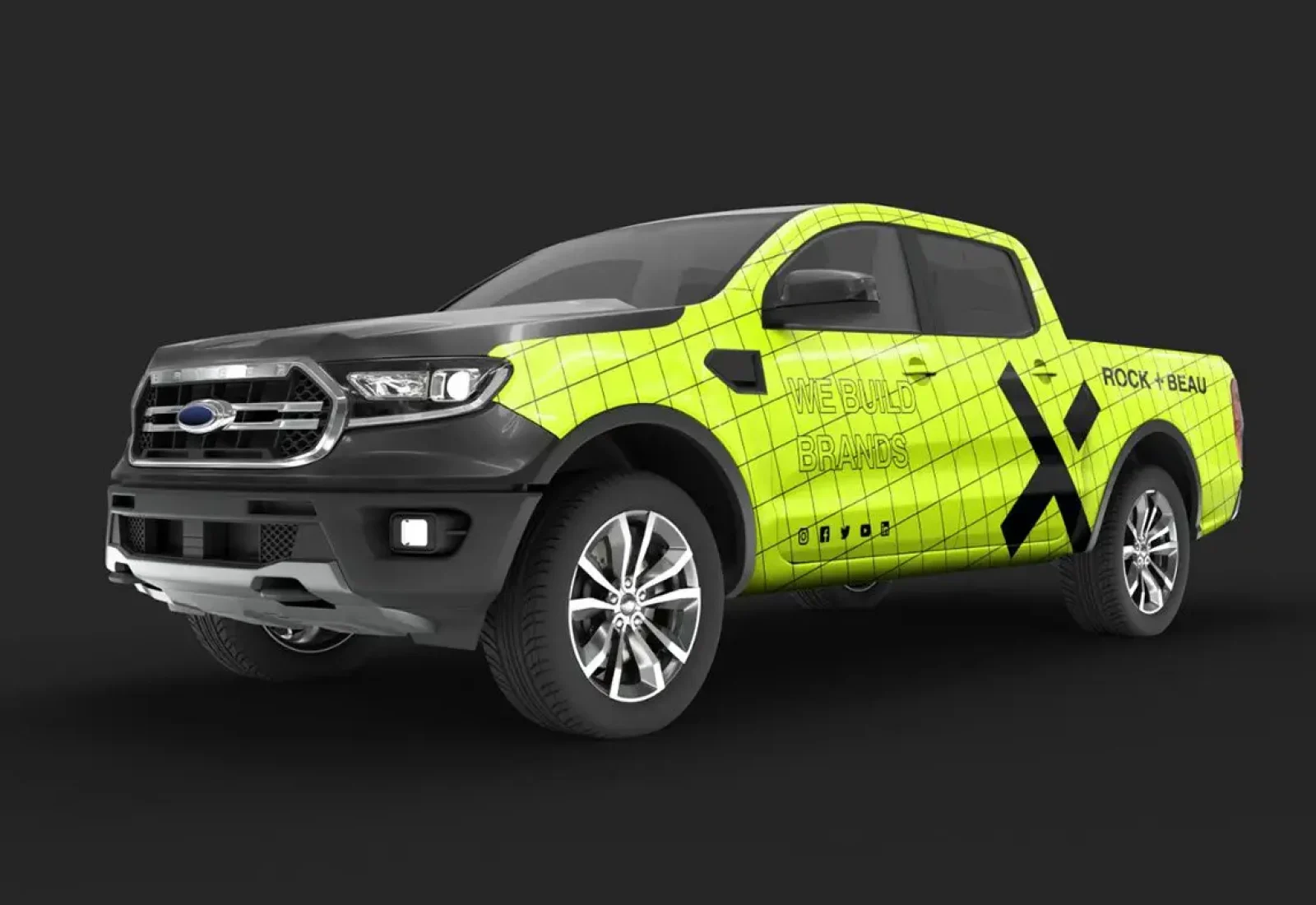 Creative | Creative Brightly branded pickup truck design