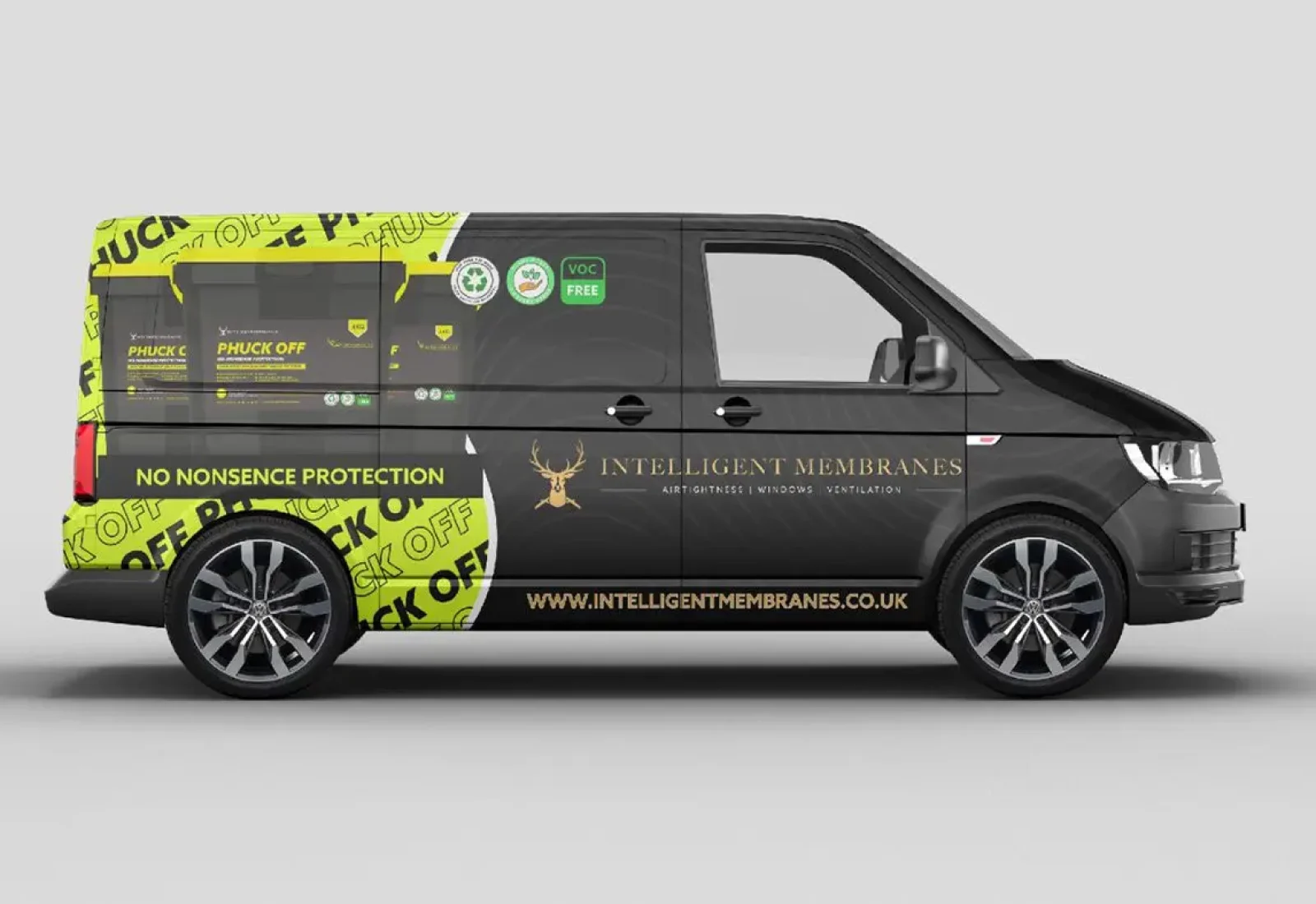 Creative | Creative Van with bold advertising graphics